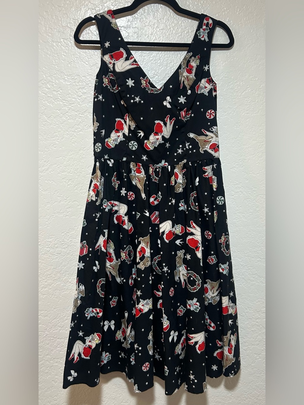 Hell Bunny Cute Pin Up Girl Xmas Cocktail Dress with Pockets